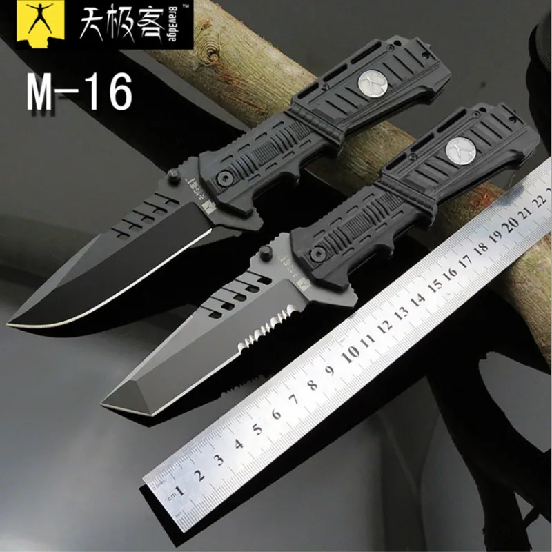 

bravedge folding knife 59HRC 440C Serrated Blade G10 Handle Folding Knife Outdoor Survival Camping Hunting Knife EDC