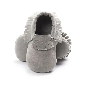

Baby Soft Sole Crib Shoes Infant Boys Girls Toddler Suede Moccasin 0-18 Months