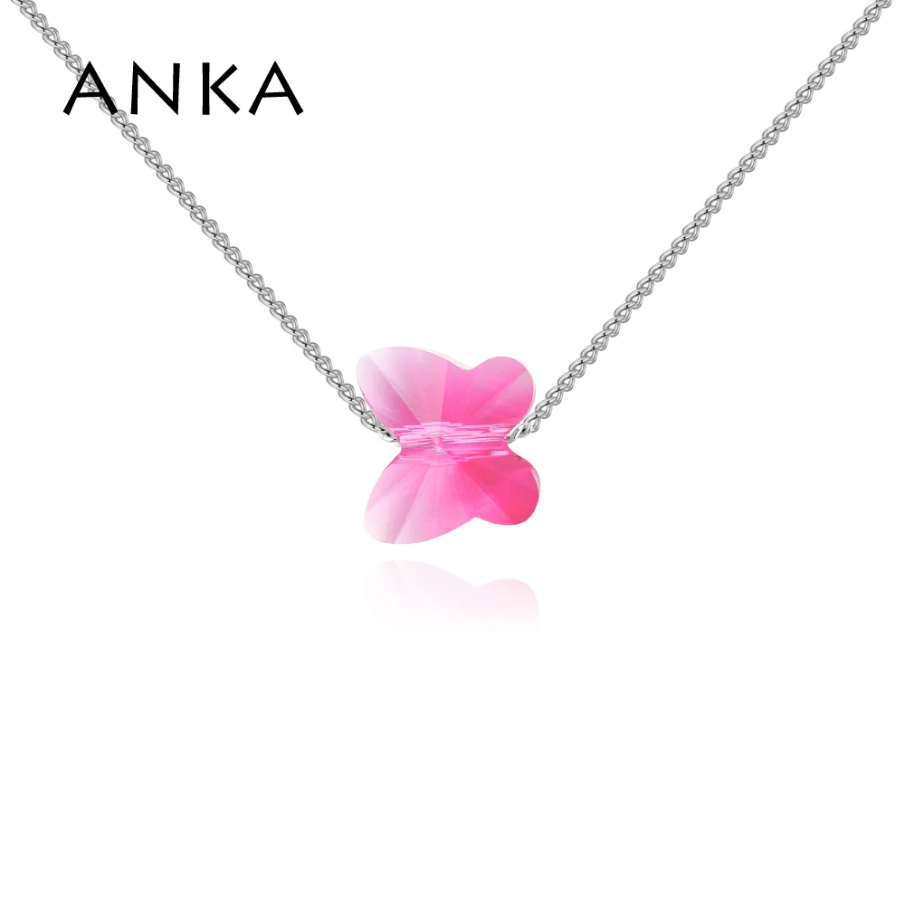

ANKA brand top quality austrian butterfly crystal pendant necklaces for women fashion charm Crystals from Austria #132388