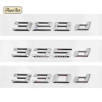 

328d 335d 330d Emblem Badge Rear Chrome Logo Decal For BMW 3 Series F30 F31 F34 E21 E30 E36 E46 E90 E91 E92 E93 Car Styling