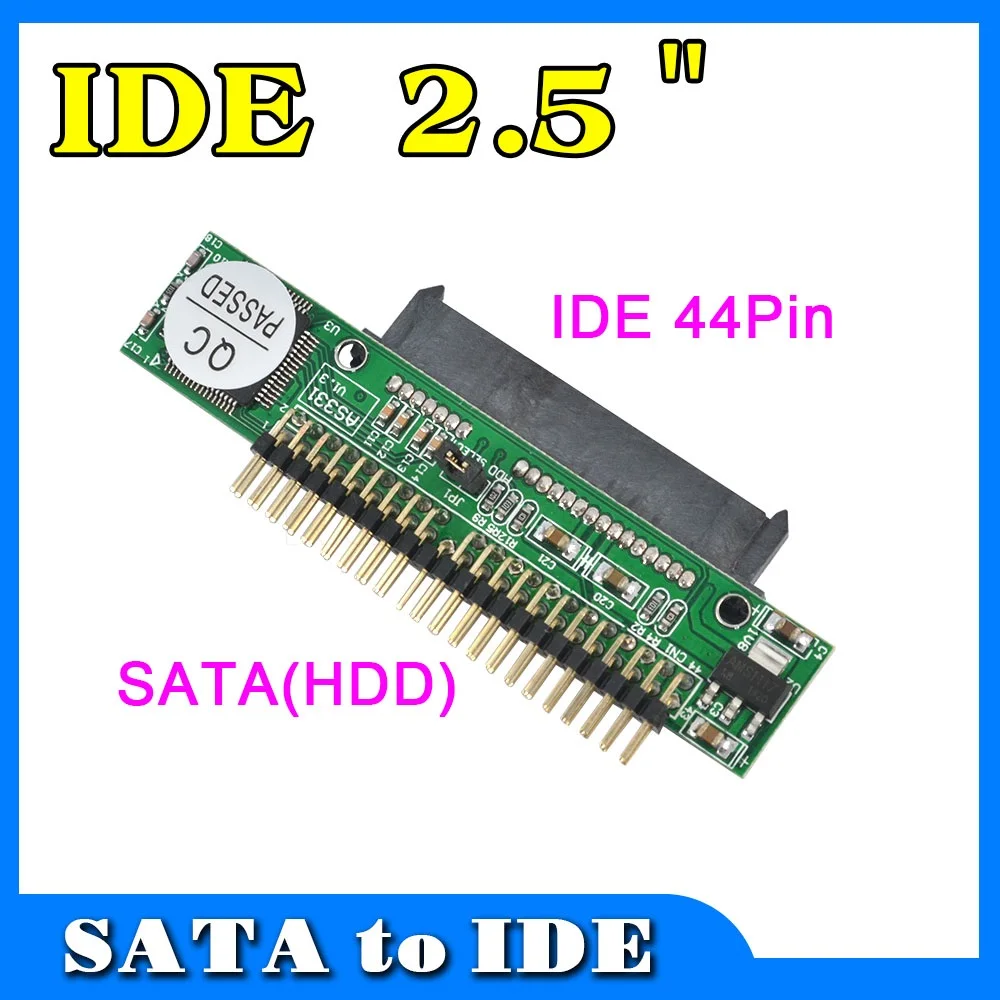 Kebidumei 5 шт./лот Sata к IDE 2 Female inch Male 44 pin port 1.5Gbs Поддержка ATA 133 100 HDD CD DVD адаптер|port sata|sata