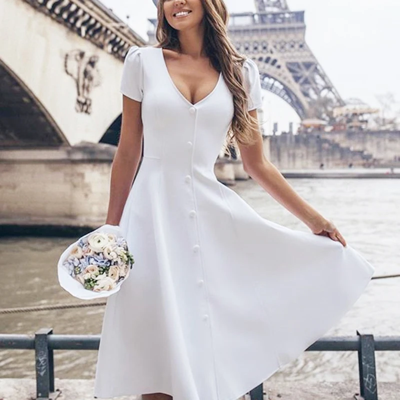 Платье принцессы для женщин вечеринки летнее однотонное модное коктейльное