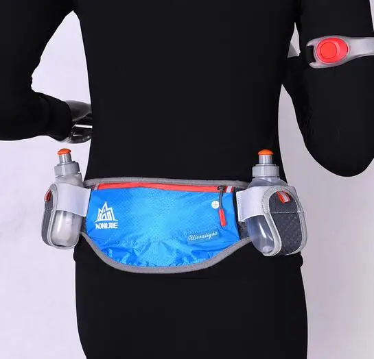 AONIJIE Running Hydration Belts Bottle Holder Belt Reflective Running Water Belt Fanny Pack Men Women Waist Packs