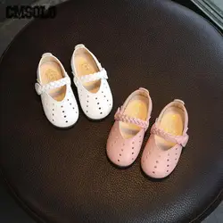 Cmsolo девушки кожаные ботинки летняя дышащая модная детская одежда обувь Повседневное PU обувь дети ребенок малыш младенцев обуви розовый