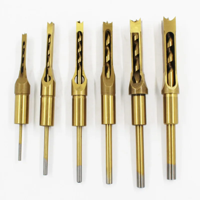 Titanium Coated HSS Metric Mortising Chisel Woodwork Square Hole Drill