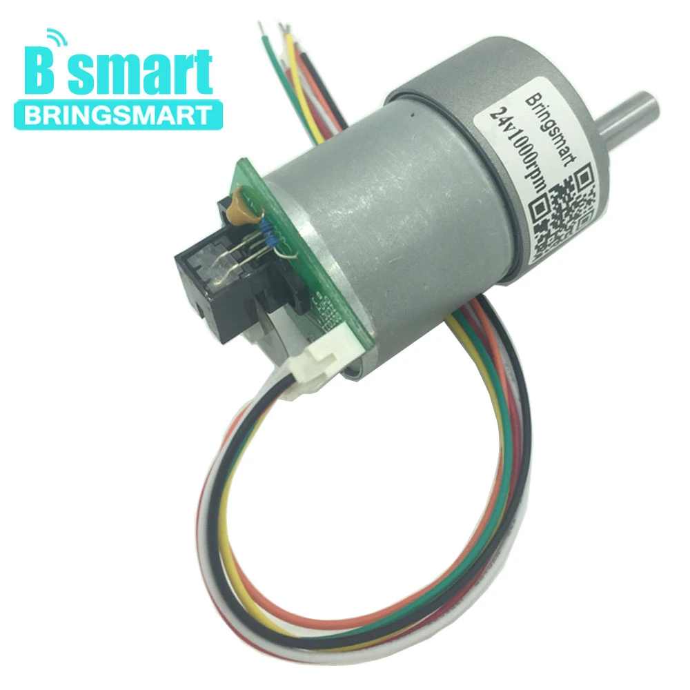 

Bringsmart JGB37-3530A DC Gear Motor 12V 24V Photoelectric Encoder 12-1600rpm DC Mini Motor Optical Encoder Gearbox Reductor