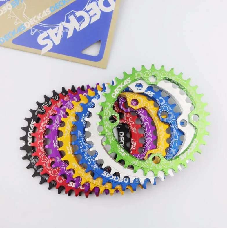 Звездочка велосипедная DECKAS овальной формы узкая широкая 32T/34T/36T 104BCD MTB круглая с