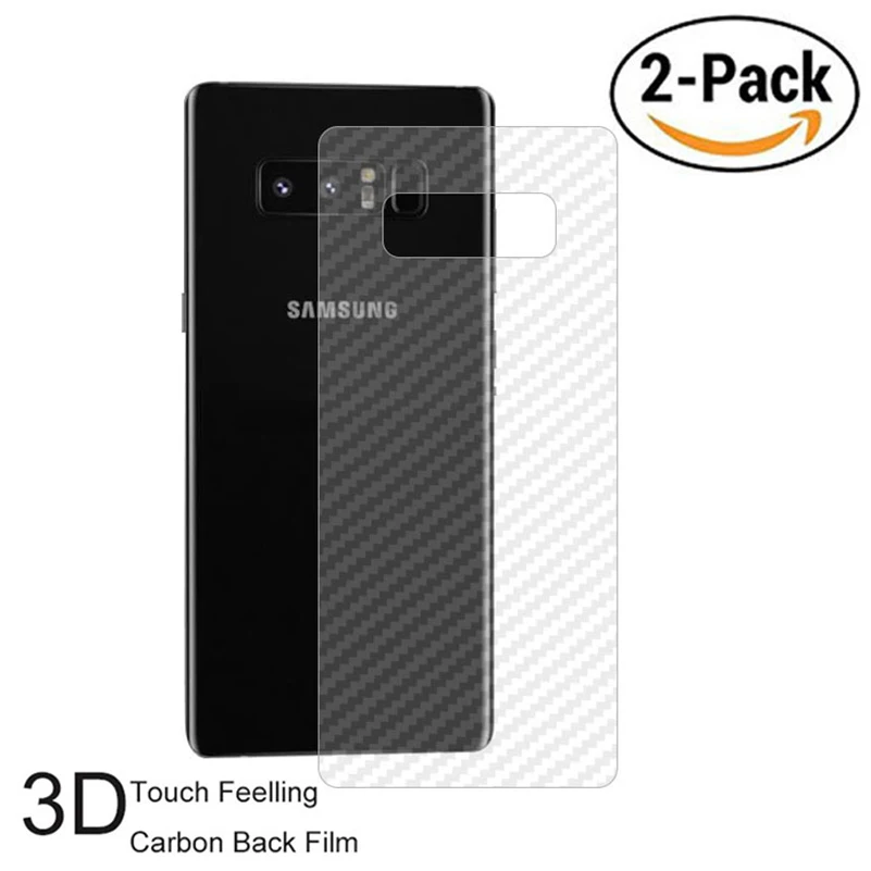 2 упаковки 3D задняя пленка из углеродного волокна для Samsung Galaxy S9 + Note 8 S8 S7 Edge S6 Plus
