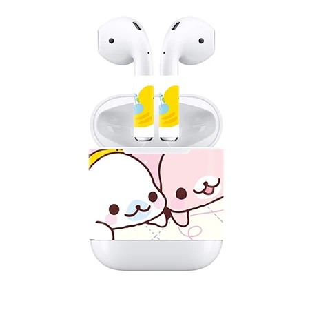 Горячие милые мультфильм шаблон виниловые наклейки на кожу для AirPods кожи Стикеры гарнитура наушники