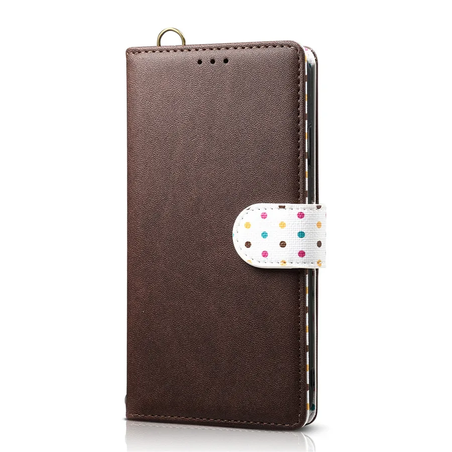 Dark brown Однотонный кожаный чехол для iPhone X Xs Max Xr 6 6s 7 8 Plus роскошный Магнитный кошелек для телефона чехол для iPhone 7 Capa Fundas - Цвет: Dark brown