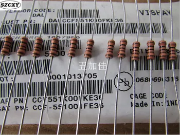 

100% 50PCS New and original CCF55 1kR 1001 1/4W 1% Color ring resistance