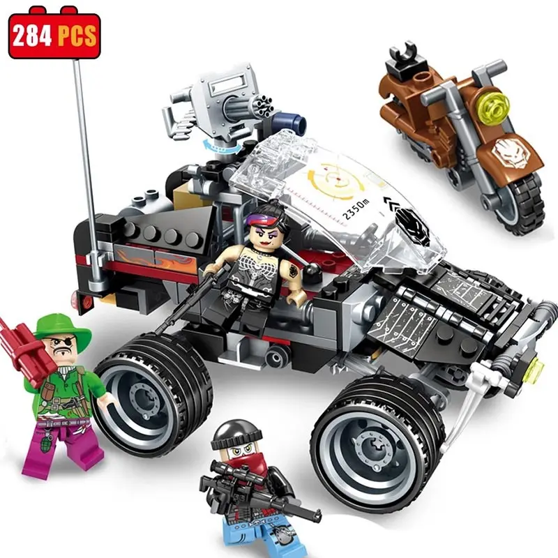 

284pcs Military Special forces war Vehicles Building blocks set Compatible Legoed army soldiers Educational Bricks Toys For kids