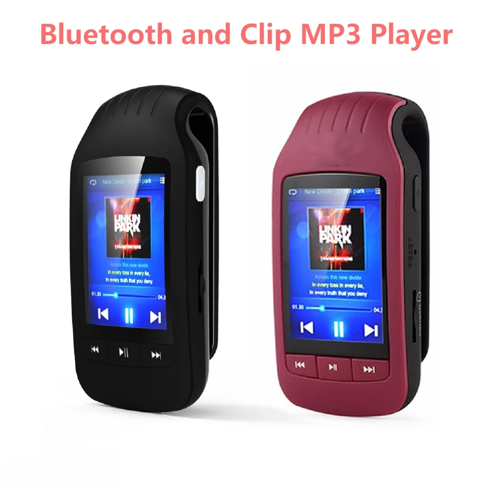 

2017 Portable Bluetooth MP3 player 8GB Clip Sport music player with FM Radio Voice recording Pedometer Support Micro SD Card