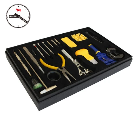 Faixa de Relógio de Substituição da Bateria do Relógio Conjunto de Ferramentas de Ajuste Nova Marca Set Assista Repair Tools Grupo Acessórios Relógio 20 Pçs –