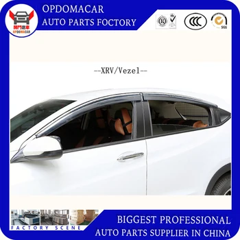 

Hot sale 4 Piece Injection molding trim vent shade rain sun wind deflector window visor for XRV/Vezel 2015 2016 2017
