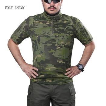 

New Summer Multicam Camouflage Tactical Shirt Quickdry 100% Polyster T Shirt CP CB MCA MTP MCBK GREY