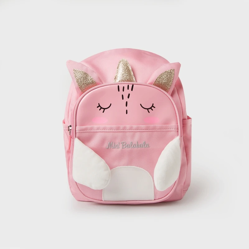 Мини Balabala, Детский рюкзак, 3D, животные, милый мультяшный Школьный рюкзак, рюкзак для малышей, для мальчиков и девочек, детский сад, детские школьные сумки - Цвет: pink