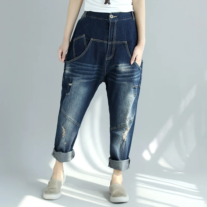 washed grey baggy jeans