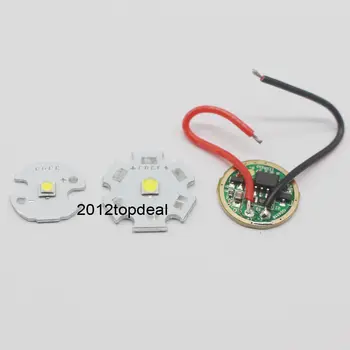 

CREE 10W XPL XP-L Led Emitter White Chip 16/20MM PCB+Input 16mm 3.7V LED driver