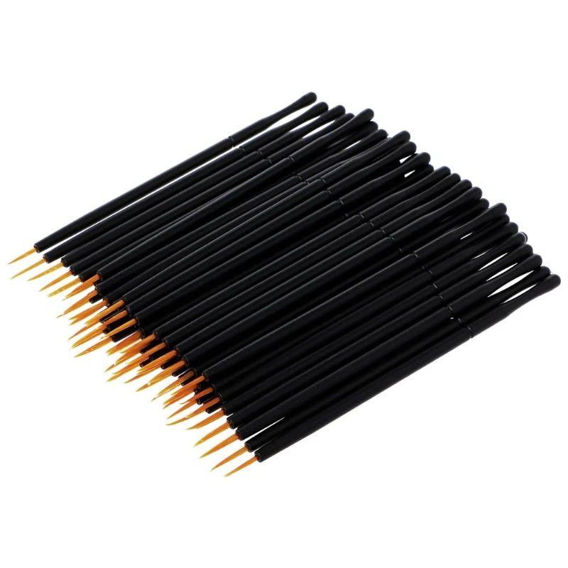 

50pcs /Set Disposable Eyeliner Liquid Brush Applicator Microbrush Eyelash Extension Pro