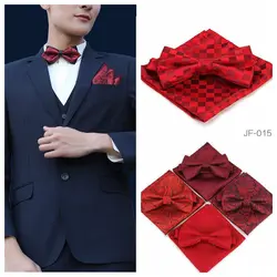 Красный бордовый мужской самостоятельно регулируемый галстук-бабочка платок набор тканые галстуки-бабочки 6 стилей свадьбы KYY8824