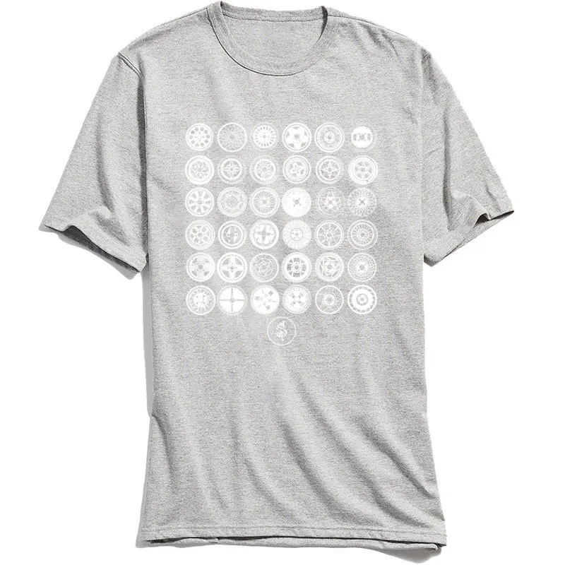 comfortable T Shirts Hot Sale Crew Neck JDM Old-school rims Pure Cotton Men T Shirt Birthday Short Sleeve Top T-shirts JDM Old-school rims grey