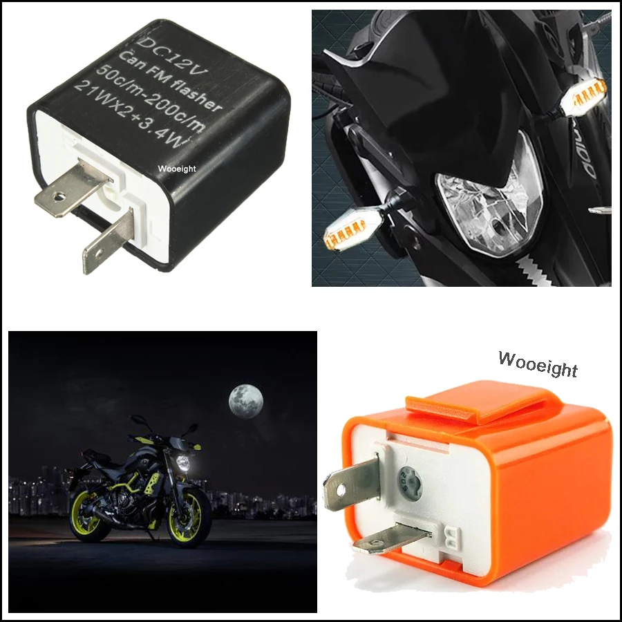 12V Adjustable Frequency LED Flasher 2 Pin Turn Light Signal Control Indicator Motorcycle Flasher Relay For Honda Harley Suzuki (5)