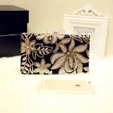 Flowers Sequined Evening Bag Clutch Bags Sheer Women Wedding Handbags Clutches Lady Wedding Purse Silver Gold
