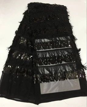 

2017 New Arrival African Embroidery Lace Fabric African Net Lace High Quality sequins tulle lace fabric