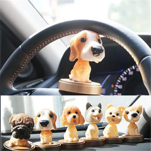 Car Ornament Nodding Dog Air Freshener Auto Perfume Decoration Bobblehead Dog Dash Toy Car Rocking Shaking Head Dog Air Purifier