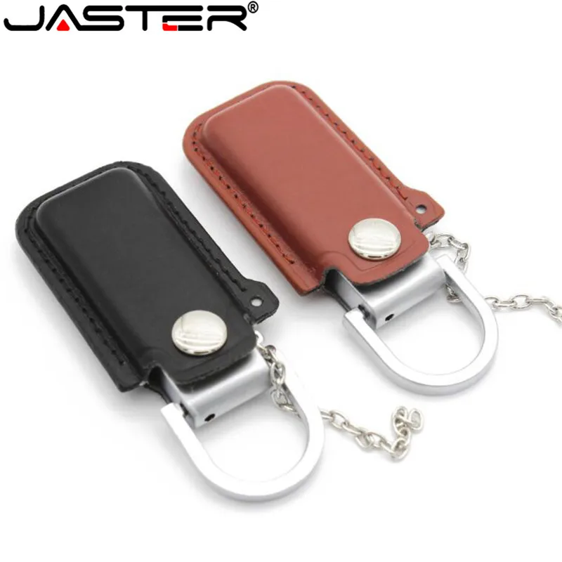 JASTER usb 2,0 Модный 2 цвета кожаный USB флеш-накопитель 4 ГБ 8 ГБ 16 ГБ 32 ГБ брелок Флешка 32 ГБ флеш-карта памяти, флеш-накопитель