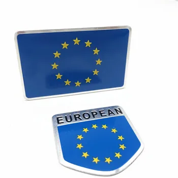 

3D Metal Car Styling European Union EU Flag Sticker Emblem Badge For Renault BMW VW Audi Citroen Skoda Opel Honda Kia Ford Benz