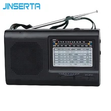 JINSERTA FM SW MW Радио многополосный радиоприемник Высокая чувствительность поддержка батареи/AC источник питания