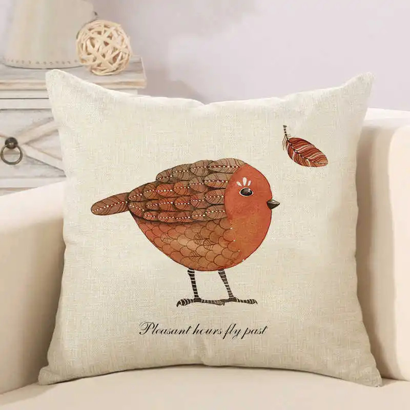 fresh bird American garden office cushion cover (2)