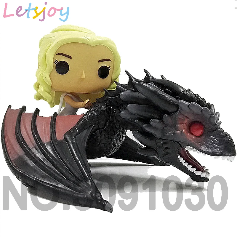 Official letsjoy Daenerys Targaryen pop horse action figure Game of thrones vinyl squishy Stormborn Dany Mother of Dragons Queen