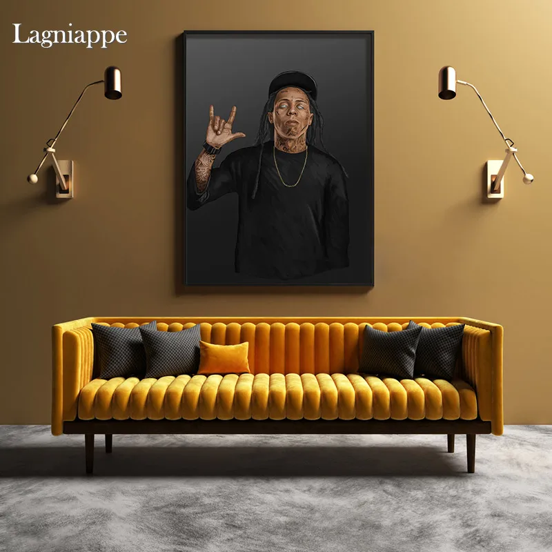 

Lil wayne black white portrait hiphop rapper Home living Room Bedroom Decor Print Poster Picture Painting Wall Art Canvas