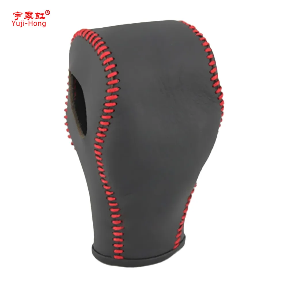 Car Gear Head Cover Case For Ford Edge 3.5L 2011 Explorer 3.5 2011-2013 Automatic Shift Collars Genuine Leather