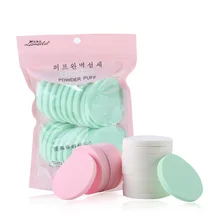 Влажная и сухая мягкая губка для макияжа 20 шт./упак. пудра слоеная женская косметика Круглый основа лица Нос косметические инструменты