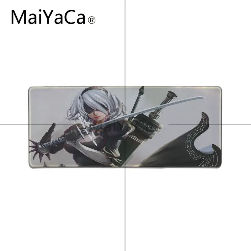 MaiYaCa, новинка, NieR Automata, коврик для мыши, геймер, игровые коврики, большой игровой коврик для мыши, геймер, мультяшный узор, коврик для мыши - Цвет: Lock Edge 30x80cm