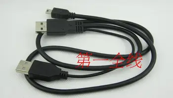 

10pcs/lot Usb 2.0 A to Mini Usb 5 Pin Data Cable Cord With External Power Cable For Mobile External Hard Drive