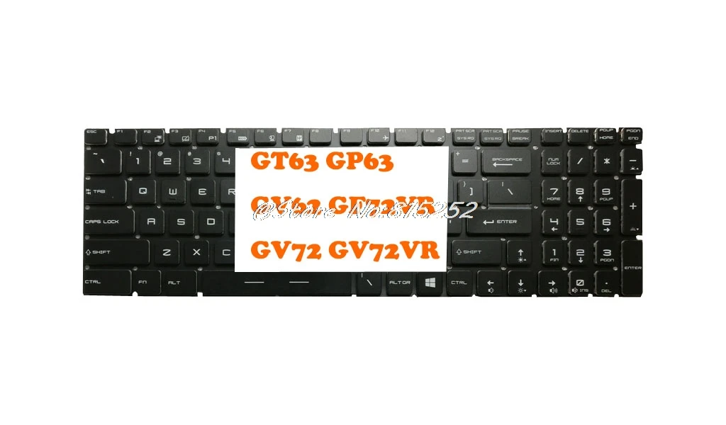 

Laptop Keyboard For MSI GT63 GP63 GV62 GF72VR GV72 GV72VR United States US New and Original