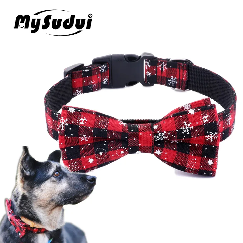 Aliexpress.com : Buy MySudui Dog Collar Christmas Dog Bow ...