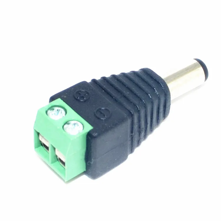 50pcs 12V Free Welding DC green male head  joint connection type video camera monitor power head video adapter accessories