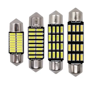 

100x Big sales Wholesale Car led festoon 31MM 36MM 39MM 41MM light c5w 16 SMD led 16smd 4014 Auto led bulbs Free shipping
