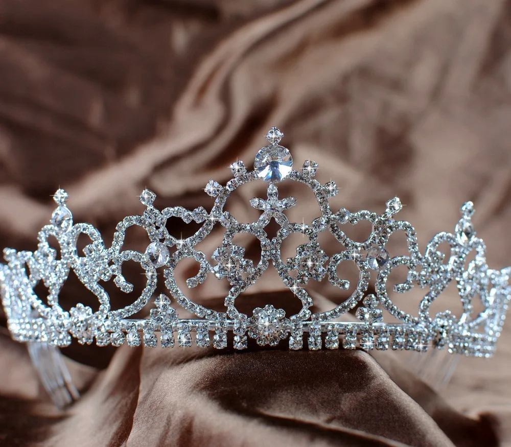 Blossom wedding sposa diademi con capelli pettini trasparente rhinestones di cristallo handmade corone pageant prom partito accessori per capelli