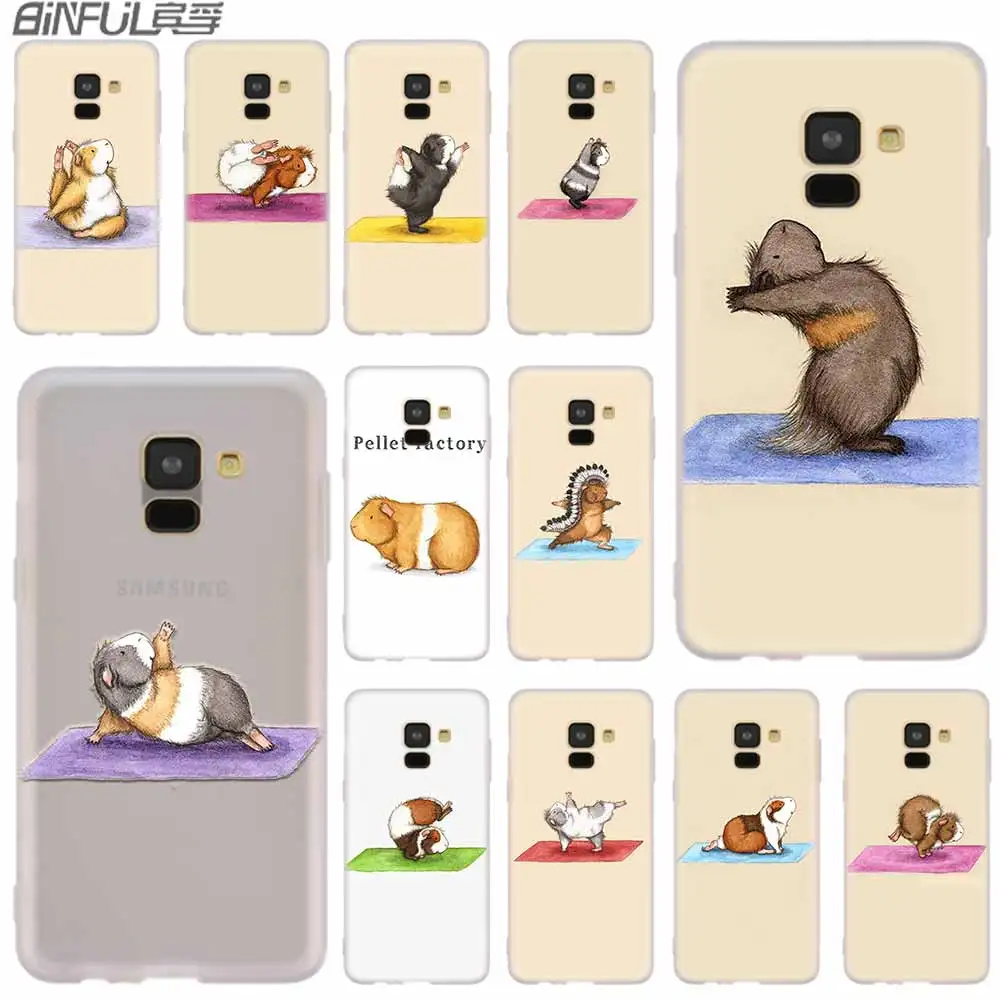 

The Yoga Guinea Pigs Art case Silicone cover For Samsung Galaxy A6 A8 A9 A7 A5 A3 Plus 2018 2017 2016 2015 A6S Pro Star