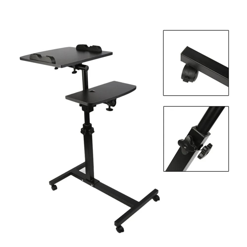 Hot Sale Portable Lap Sofa Bed Tray Height Adjustable Computer Desk Foldable Table Stand Sturdy Wood Steel Notebook Desk