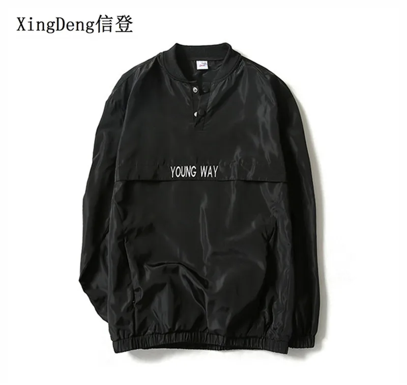 XingDeng модная ветровка, куртка-бомбер для мужчин, брендовая, новая, светоотражающая куртка, большой размер 4XL, chaqueta hombre - Цвет: Черный