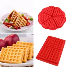Вафля в форме сердечка пресс-форм 5-силиконовые полости печь выпечка печенье пирог кекс Пособия по кулинарии инструменты кухонные принадлежности, аксессуары