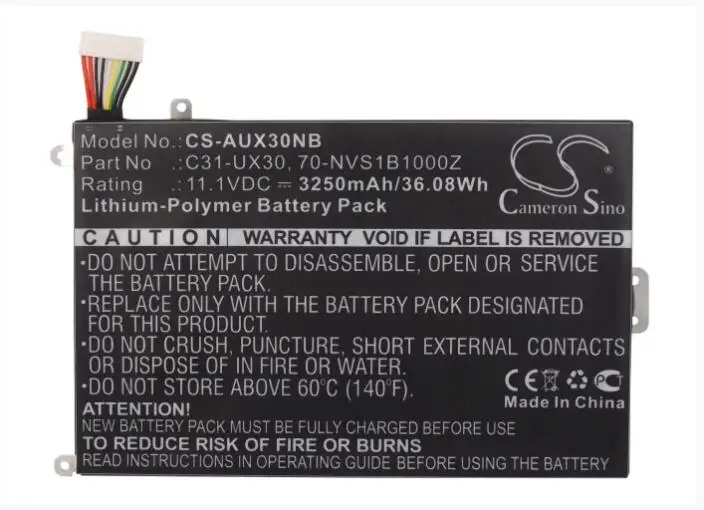 Аккумулятор Cameron Sino 3250 мАч для ASUS UX30 UX30-a1 UX30KA UX30KU UX30-qx005c qx007e qx011e UX30s-su35neggaw |